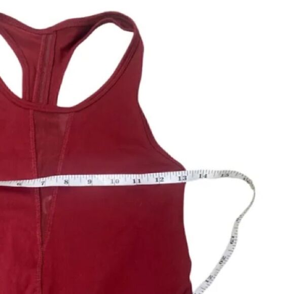 Zyia Active Effortless Tank Top Racerback S Cranberry Mesh Details - Picture 6 of 8